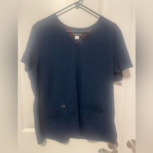 Koi basic scrub top and lite bottom Xl in navy